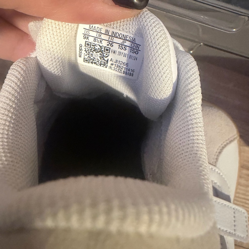 Adidas Kids' White and Pink Velcro Sneakers - Picture 6 of 6